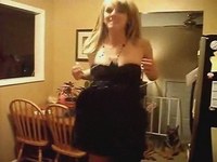 That was raw, cover-girl in her prom gown jumped her tits out of decollete and squeezed them with her hands to cover from the camera